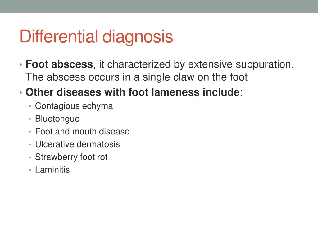 differential diagnosis