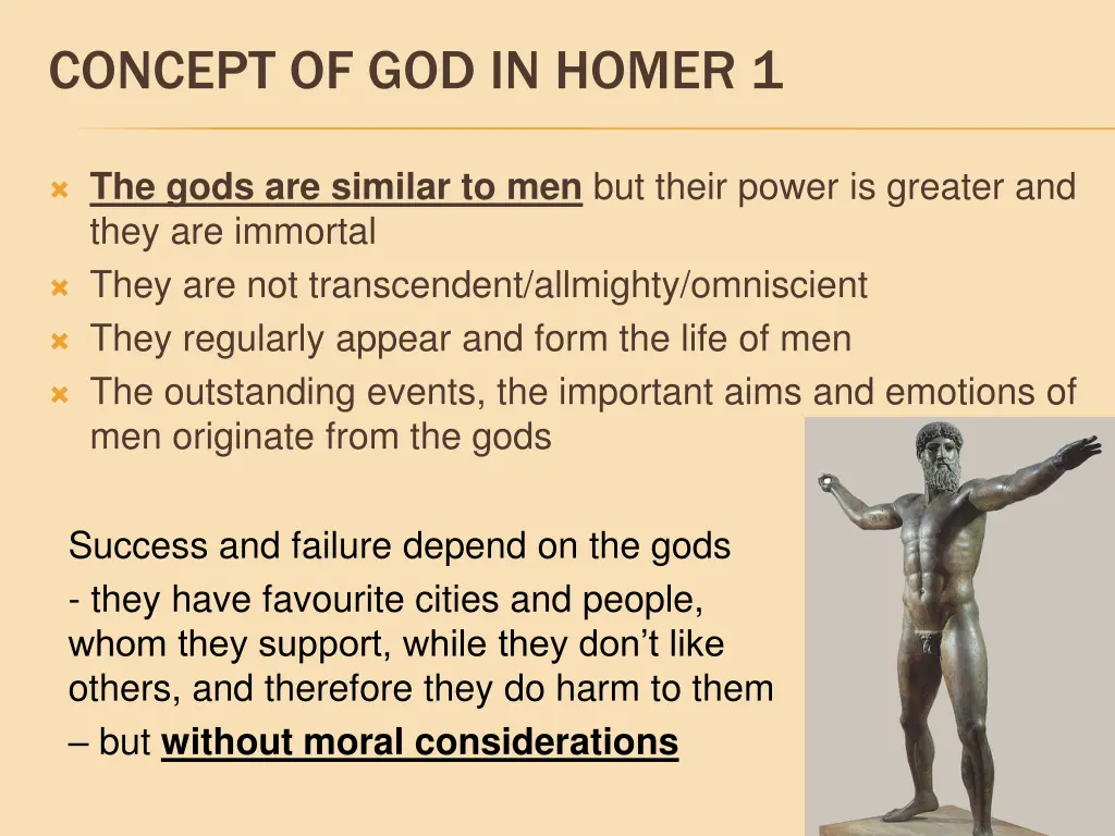 concept of god in homer 1