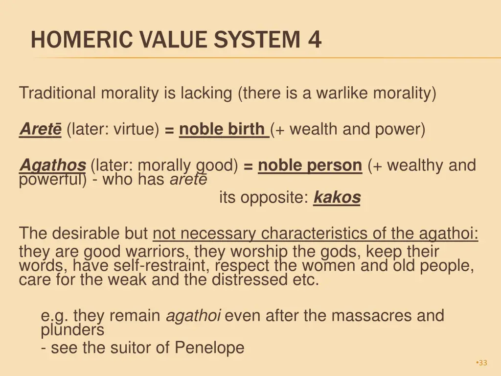 homeric value system 4