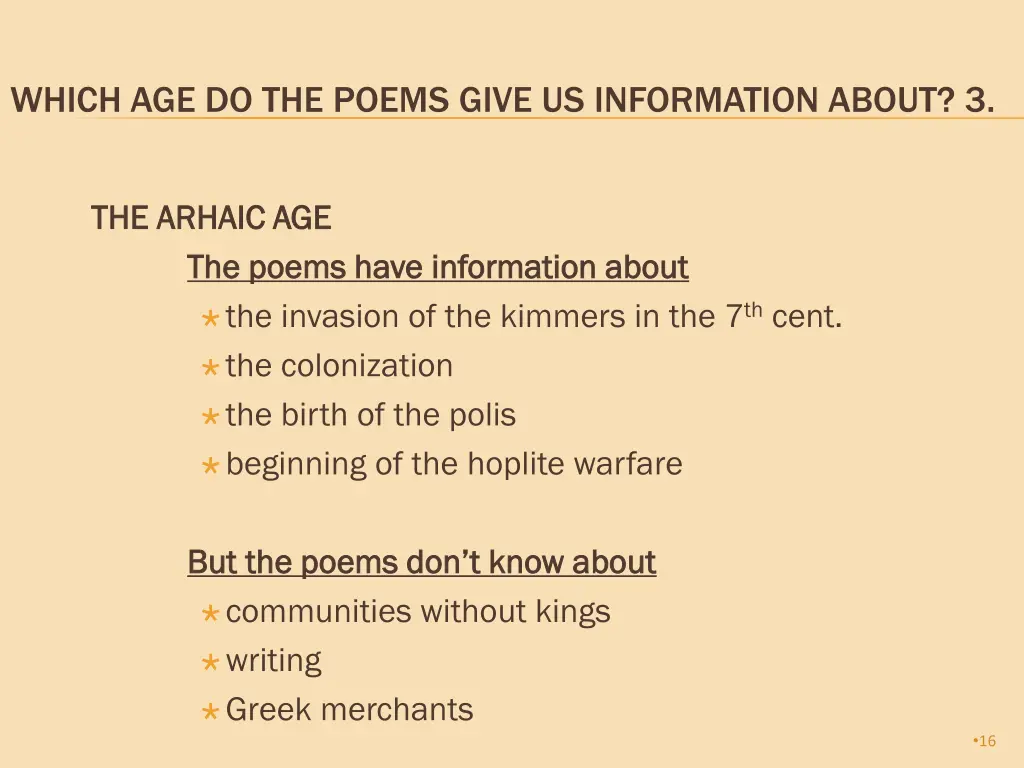 which age do the poems give us information about 3