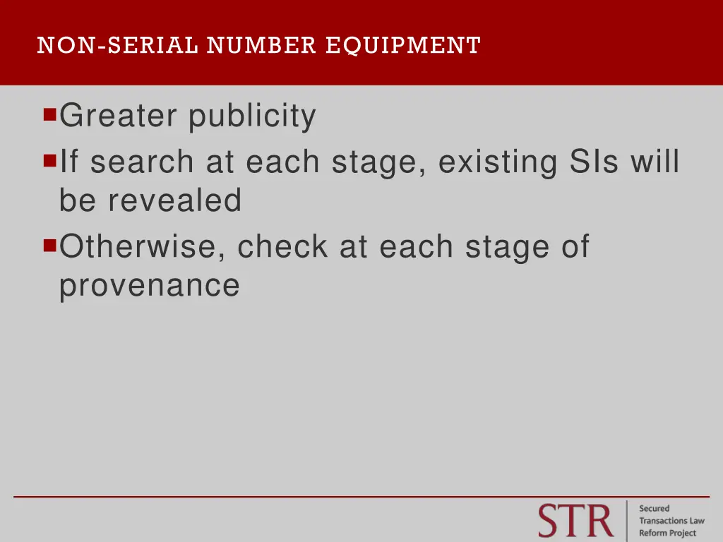 non serial number equipment