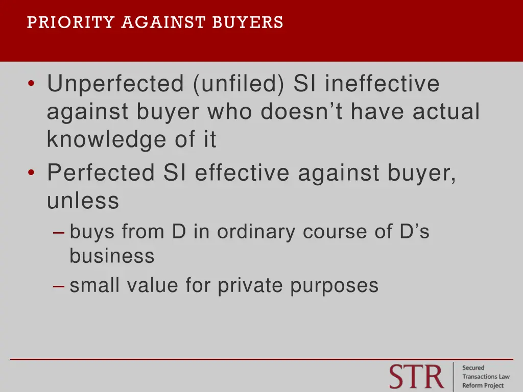 priority against buyers