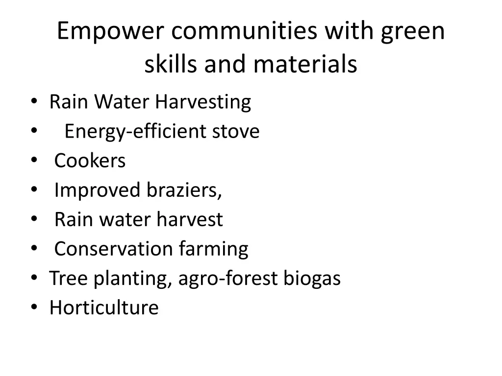 empower communities with green skills