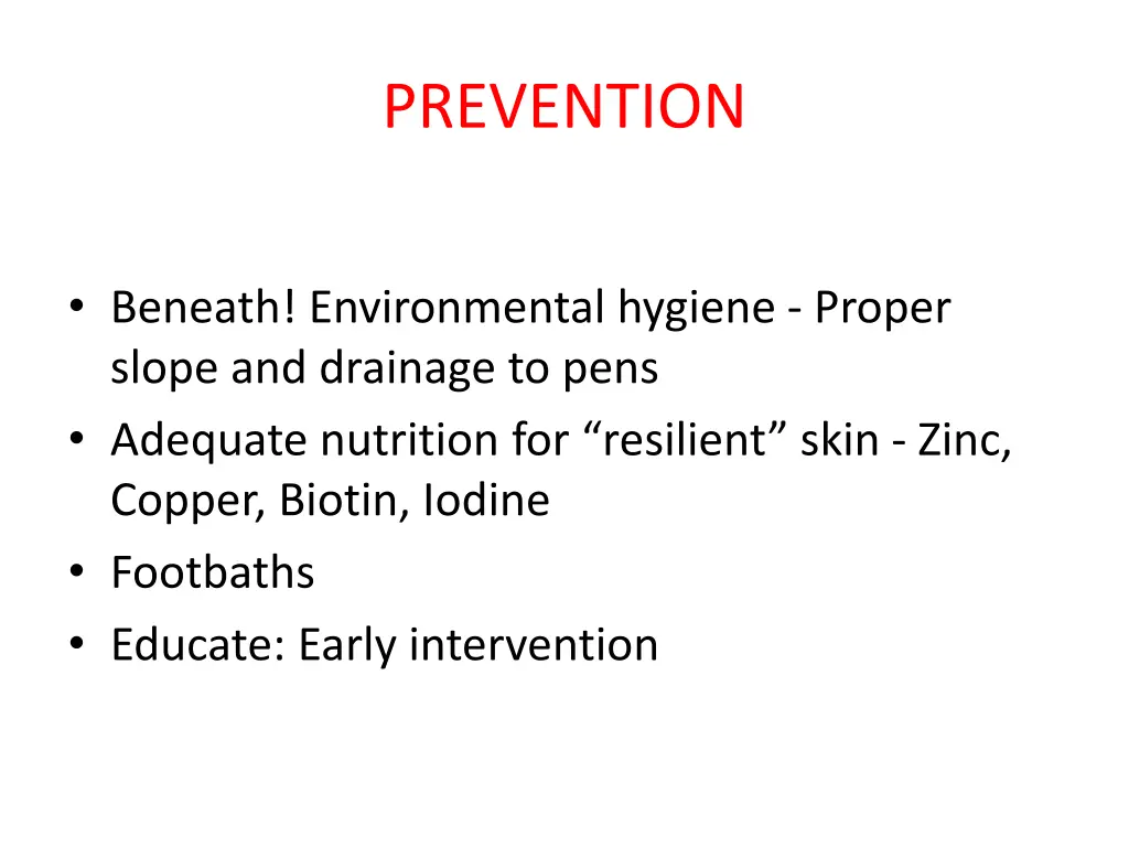 prevention