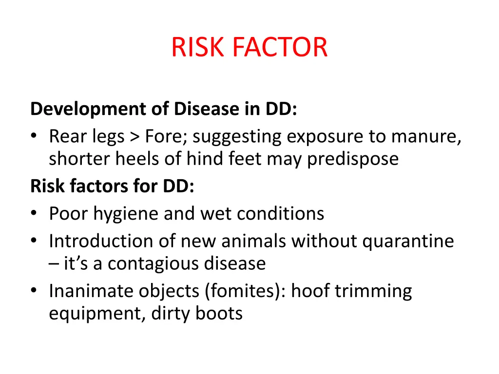 risk factor