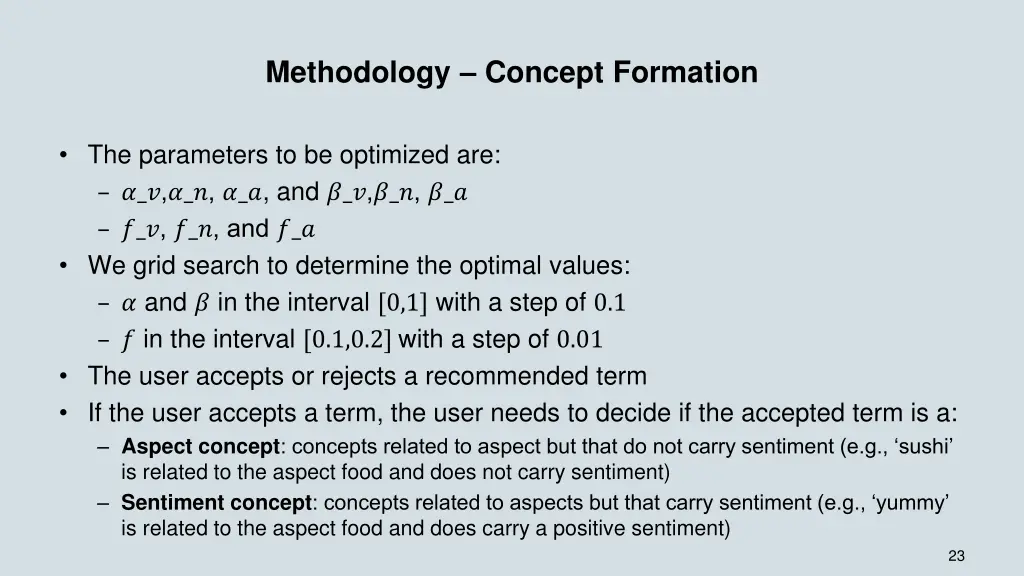 methodology concept formation