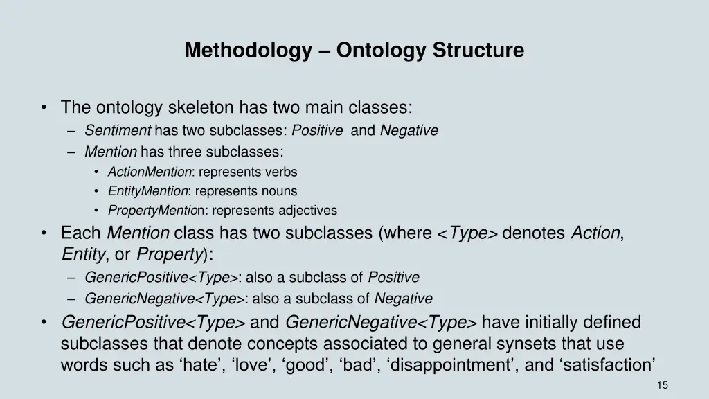 methodology ontology structure 1