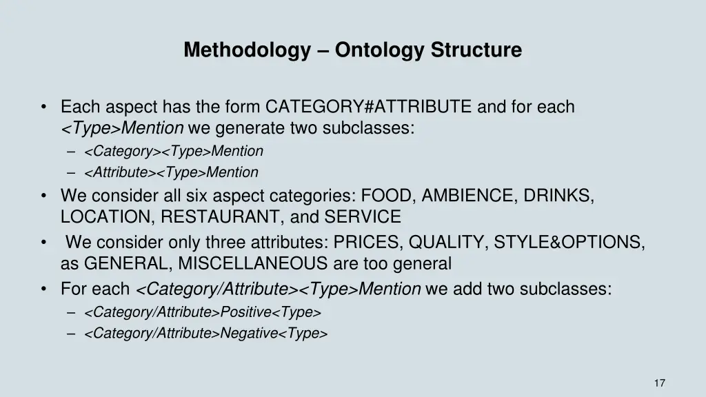 methodology ontology structure 3