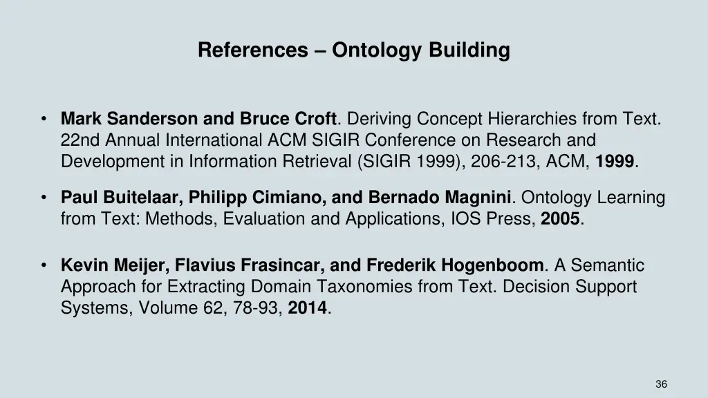 references ontology building