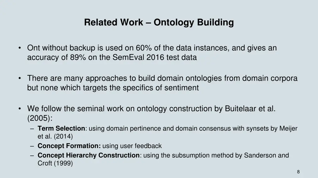 related work ontology building