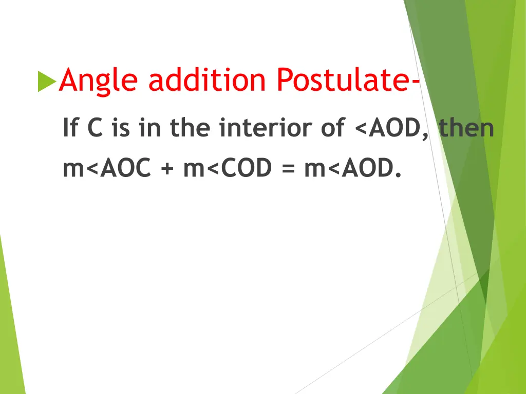 angle addition postulate