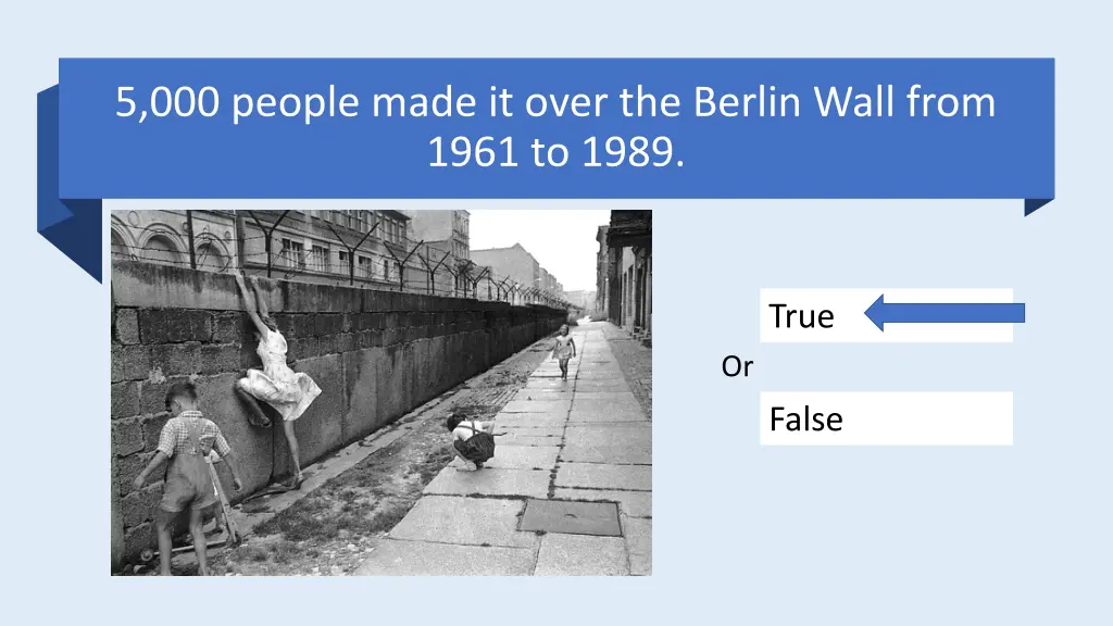 5 000 people made it over the berlin wall from