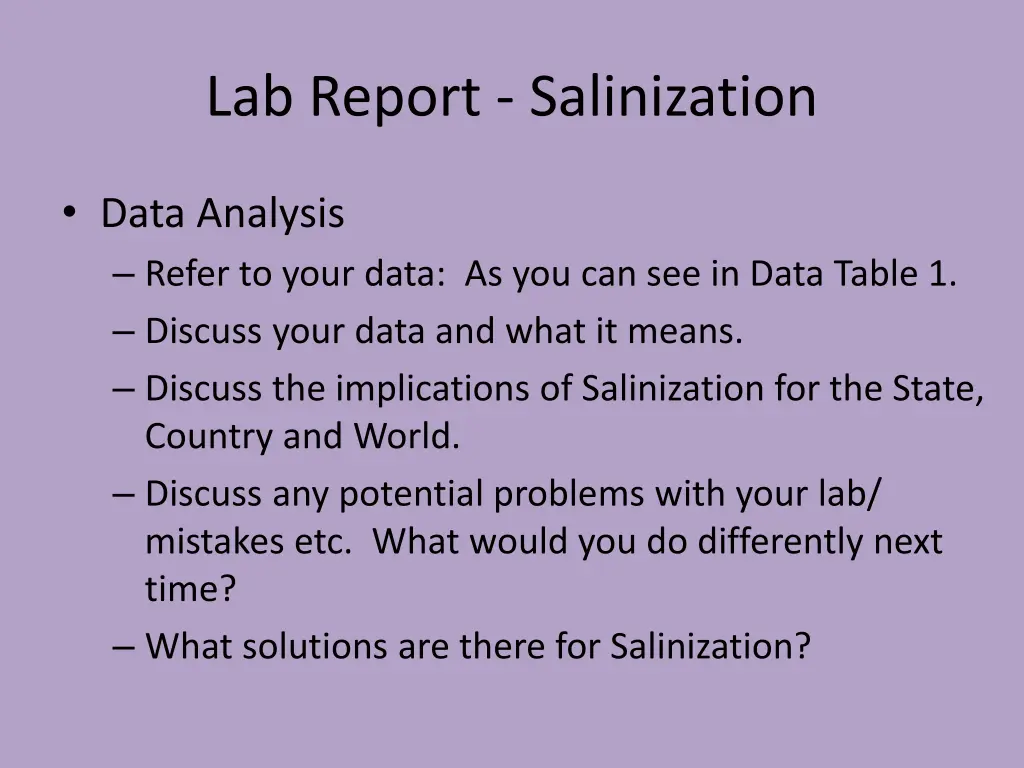 lab report salinization 2