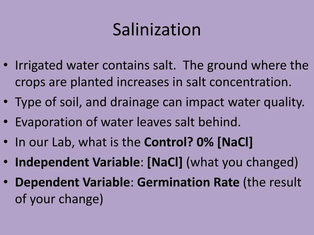 salinization