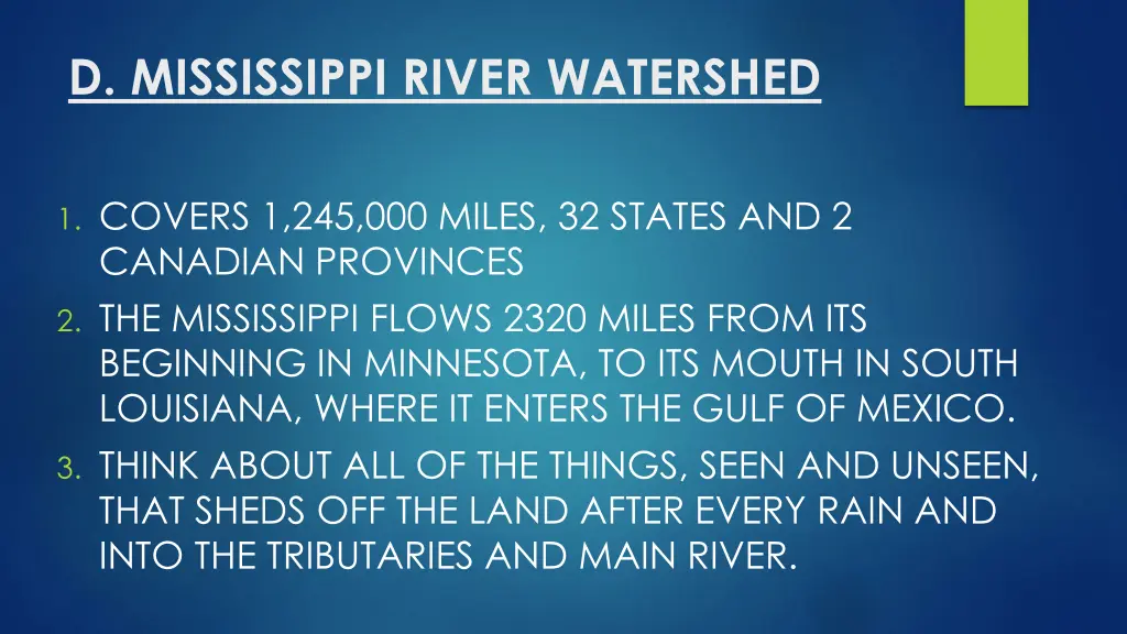 d mississippi river watershed