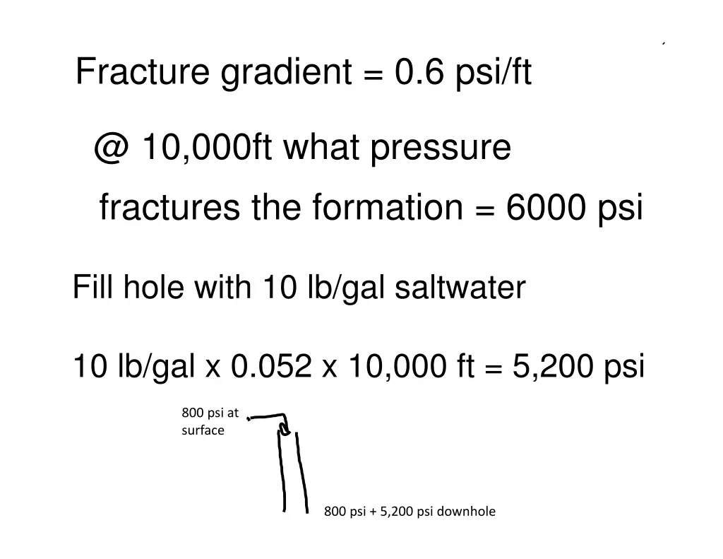 fracture gradient 0 6 psi ft