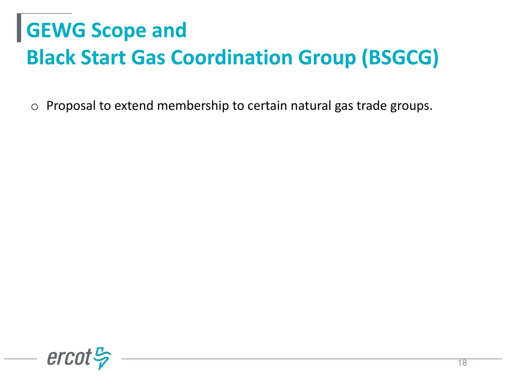 gewg scope and black start gas coordination group