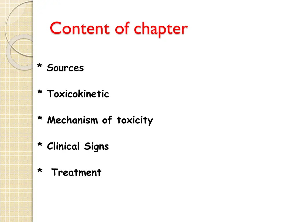 content of chapter