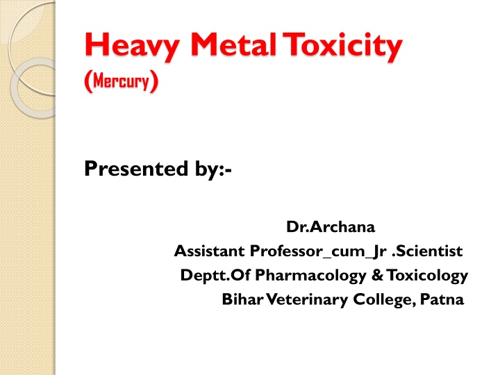 heavy metal toxicity mercury