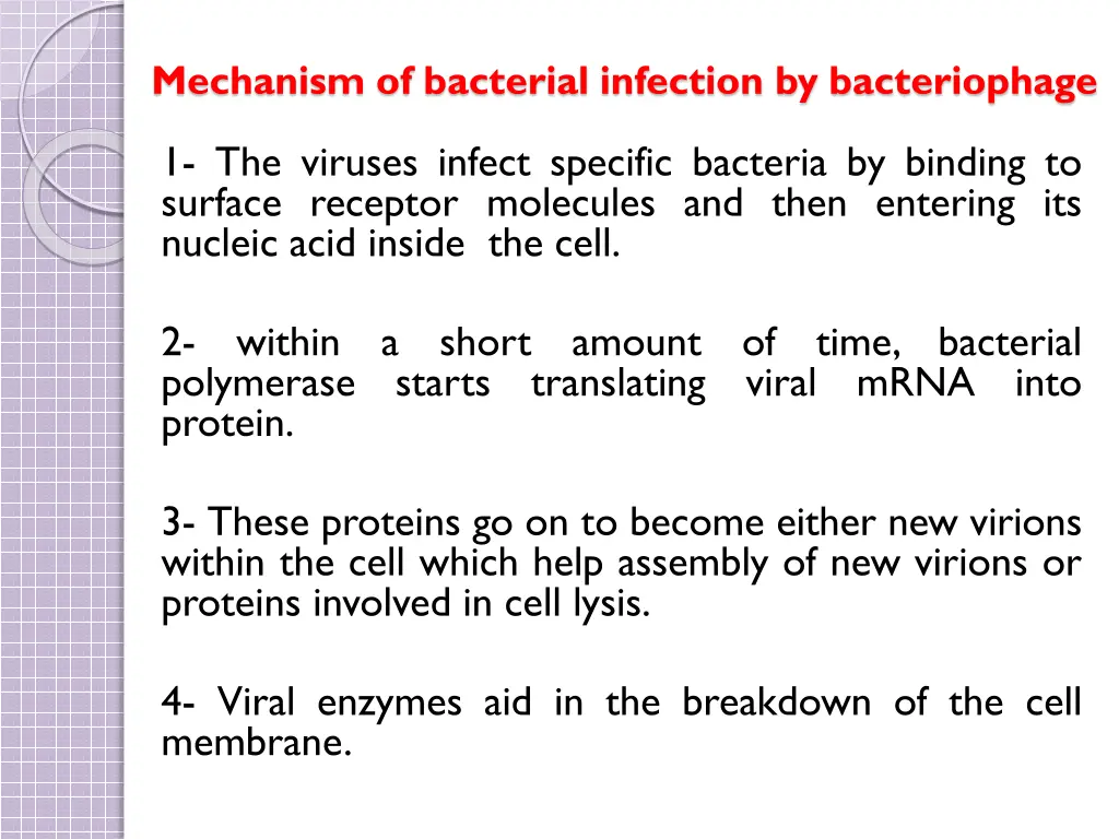 mechanism of bacterial infection by bacteriophage