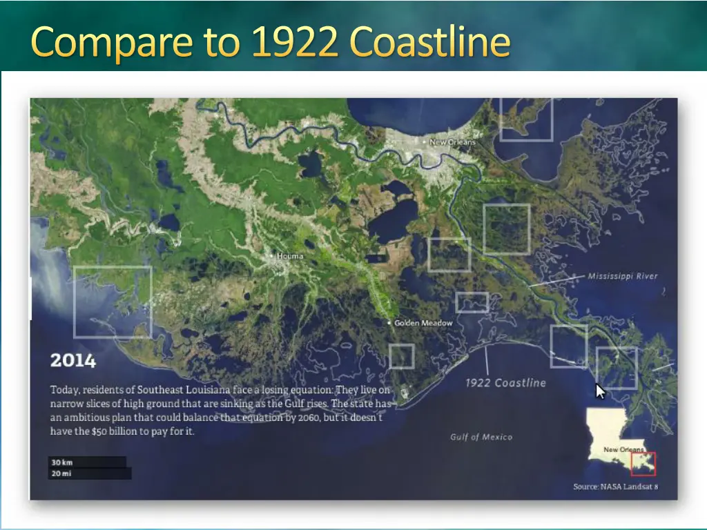 compare to 1922 coastline