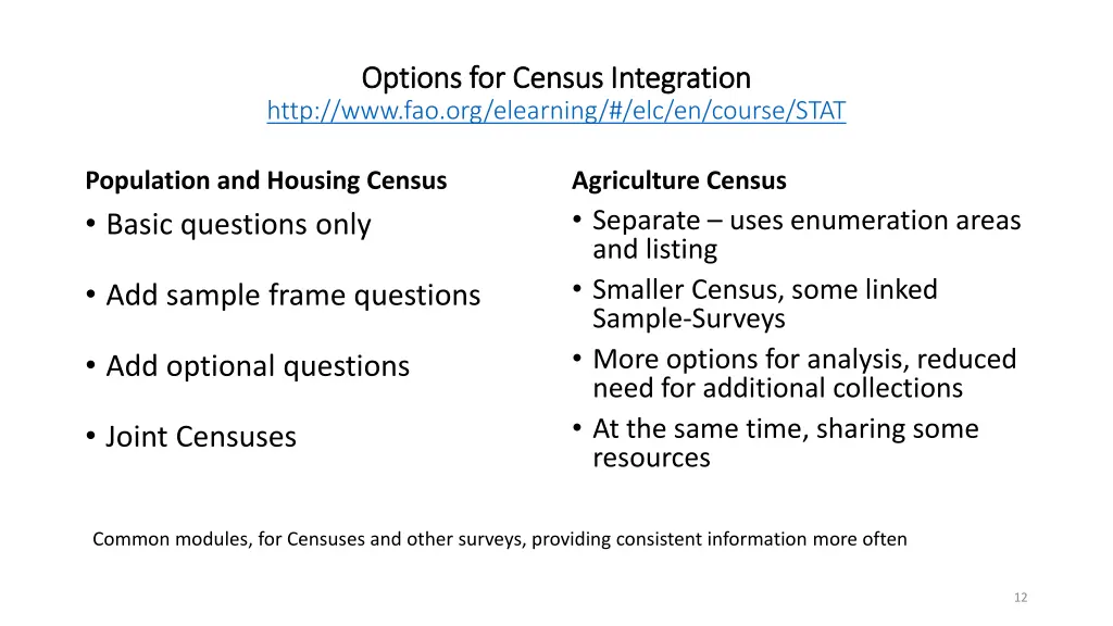 options for census options for census integration