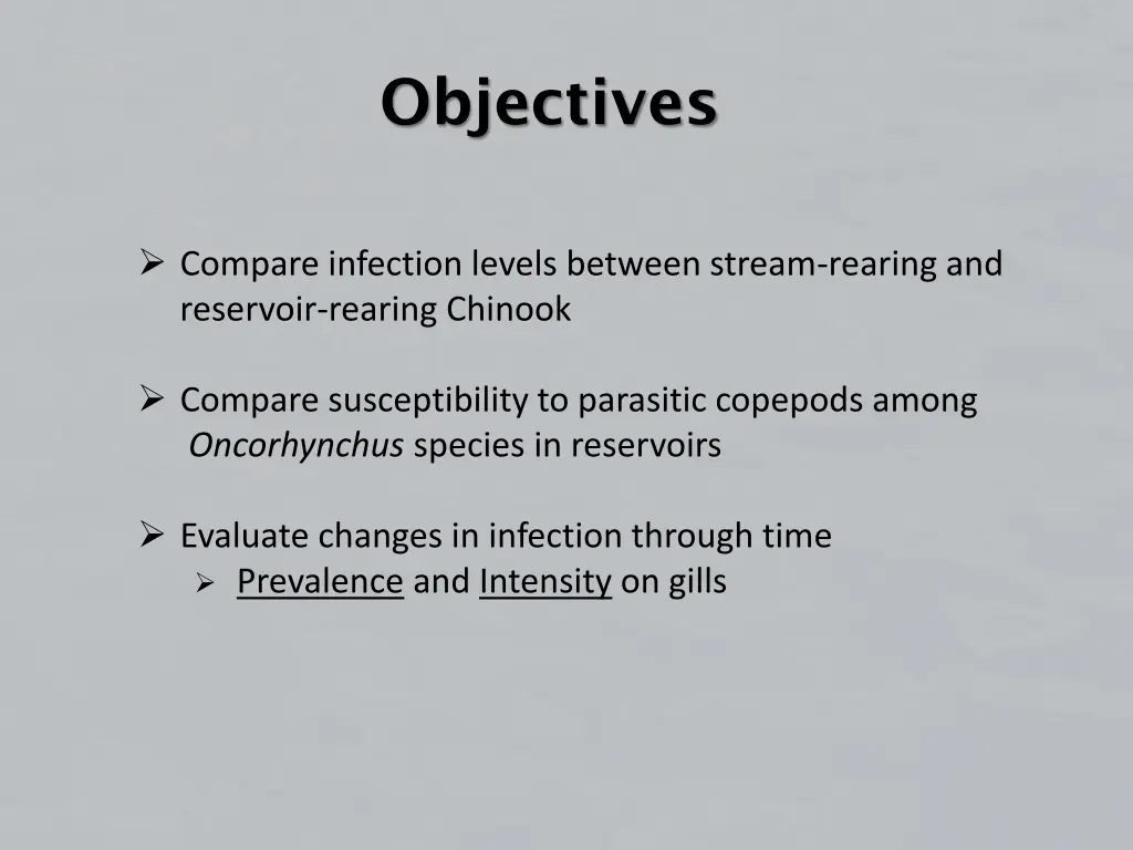 objectives