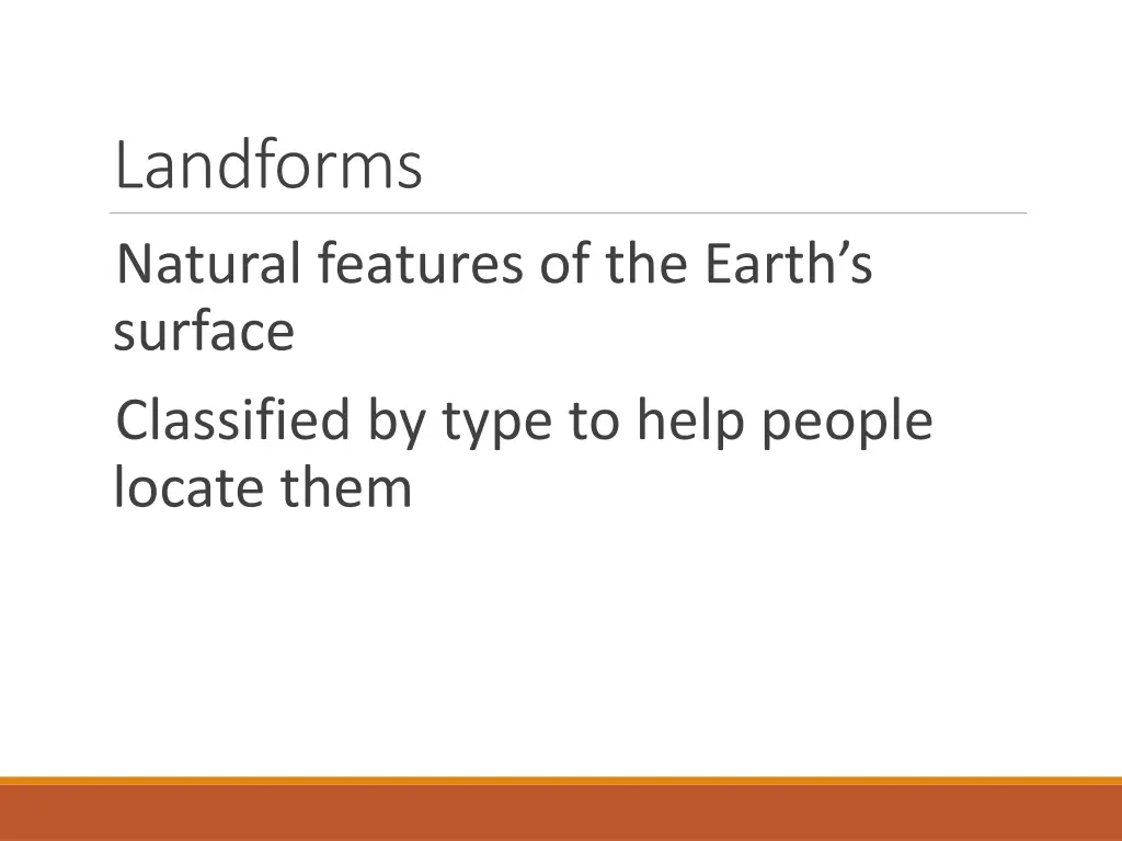 landforms natural features of the earth s surface