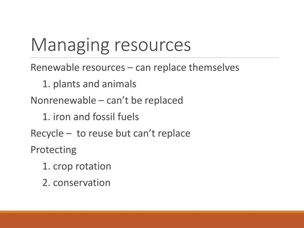 managing resources