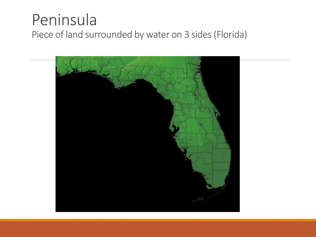 peninsula piece of land surrounded by water