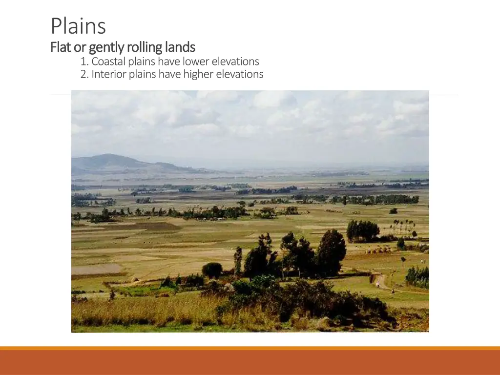 plains flat or gently rolling lands flat