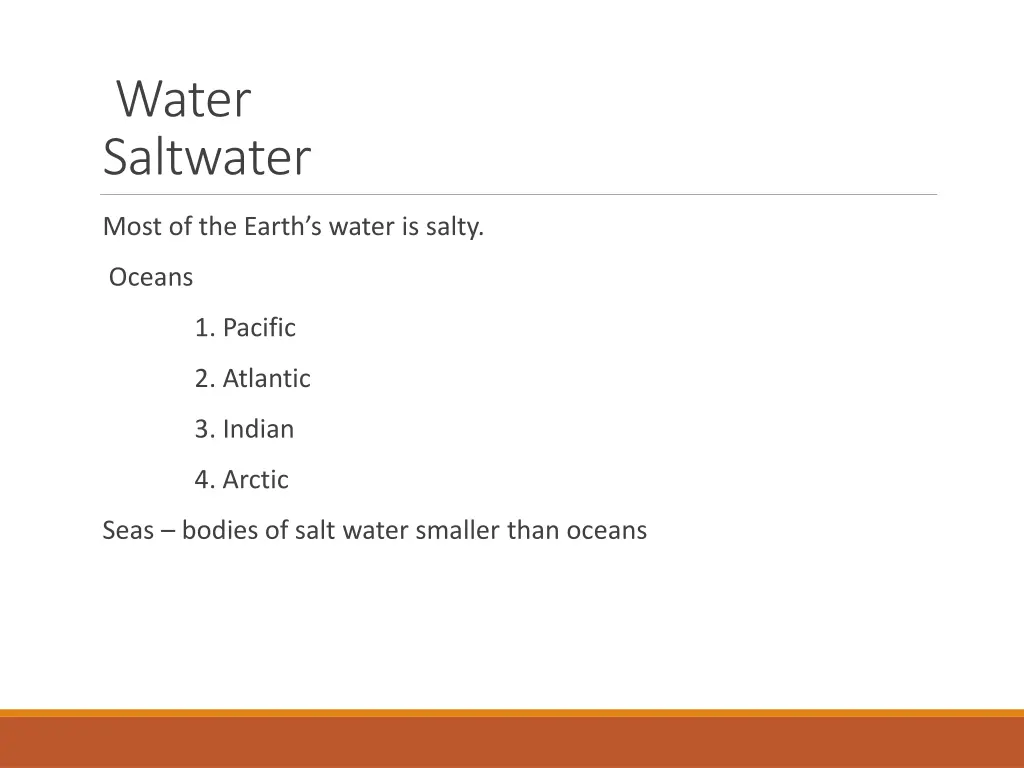 water saltwater