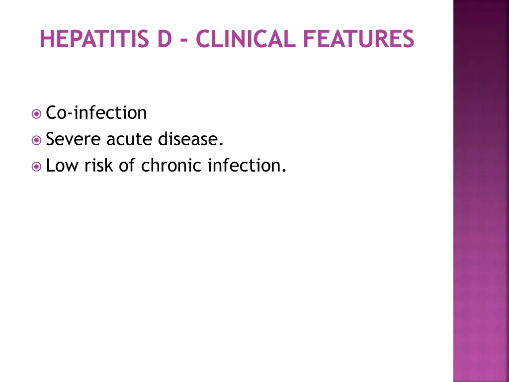 hepatitis d clinical features