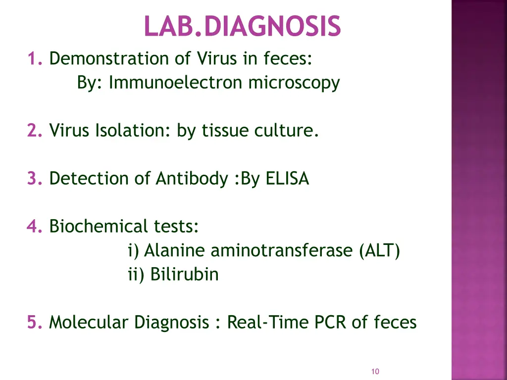 lab diagnosis