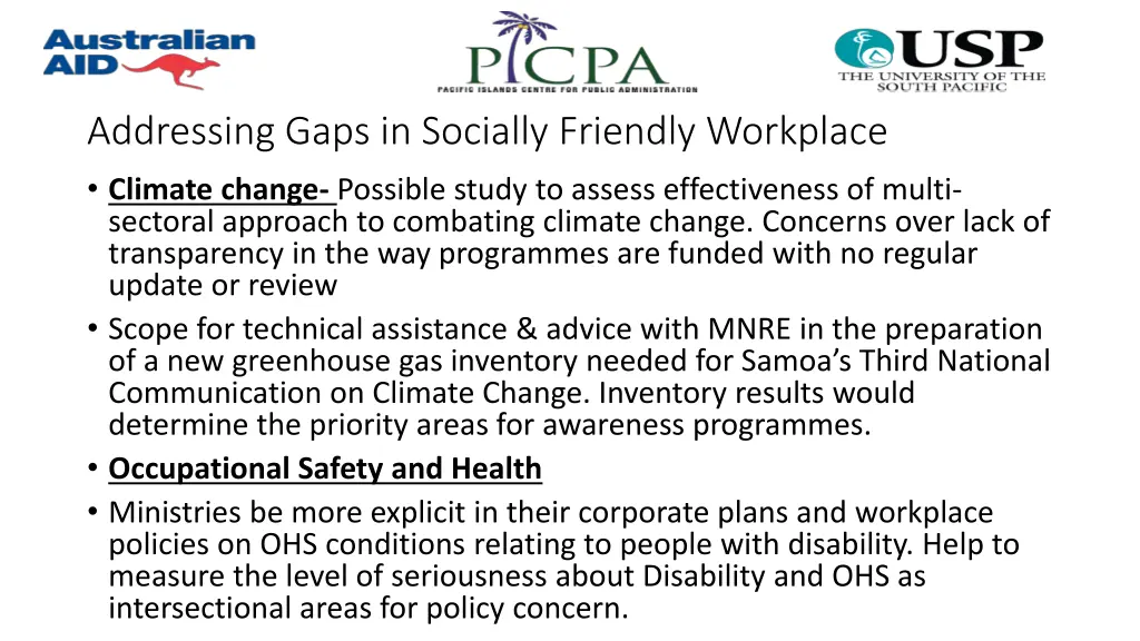 addressing gaps in socially friendly workplace 2