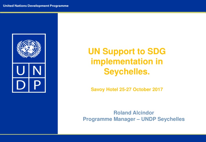 un support to sdg implementation in seychelles