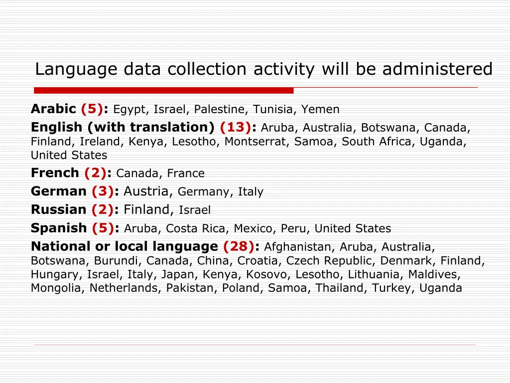 language data collection activity will