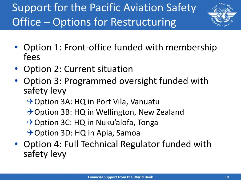 support for the pacific aviation safety office 4