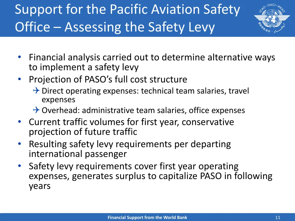 support for the pacific aviation safety office 5