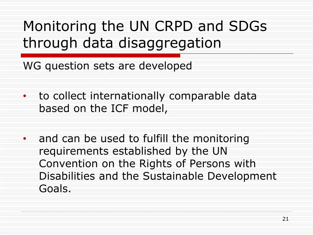 monitoring the un crpd and sdgs through data