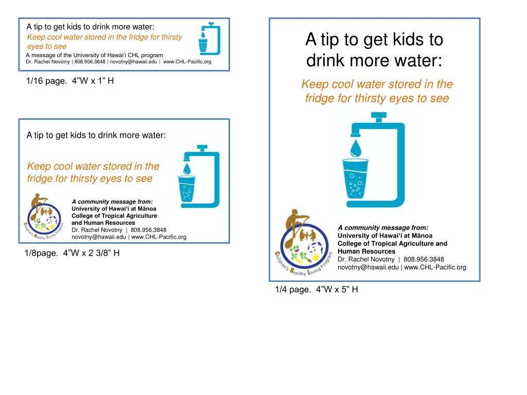 a tip to get kids to drink more water 1