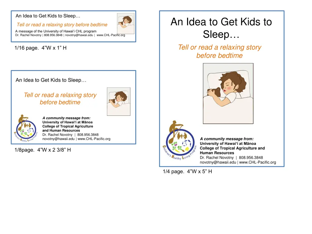 an idea to get kids to sleep