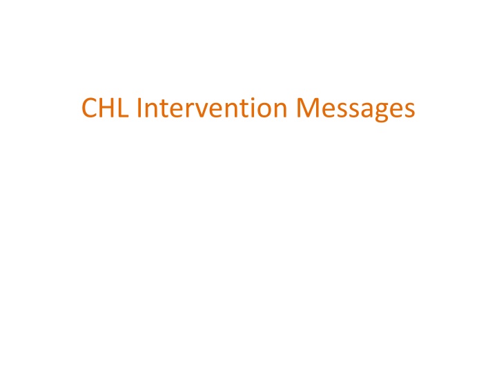 chl intervention messages