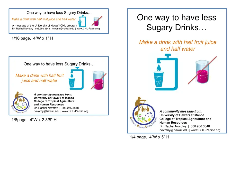 one way to have less sugary drinks 1