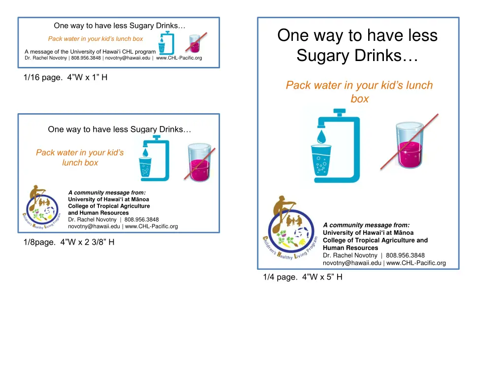 one way to have less sugary drinks