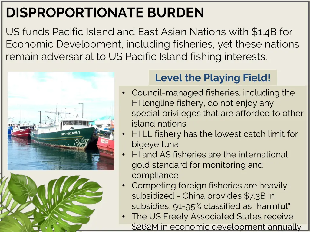 disproportionate burden us funds pacific island