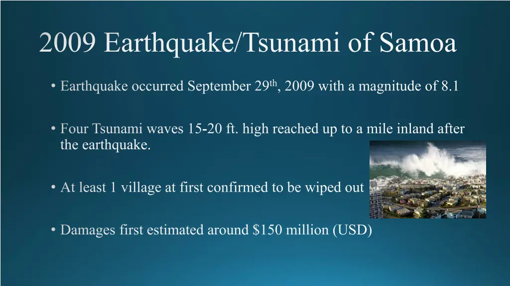 2009 earthquake tsunami of samoa