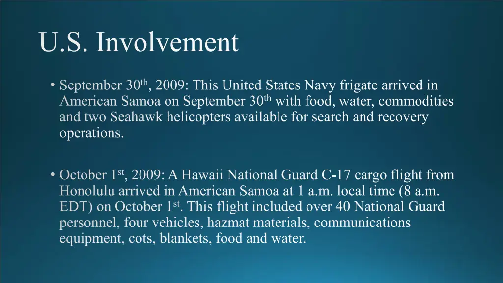 u s involvement 8