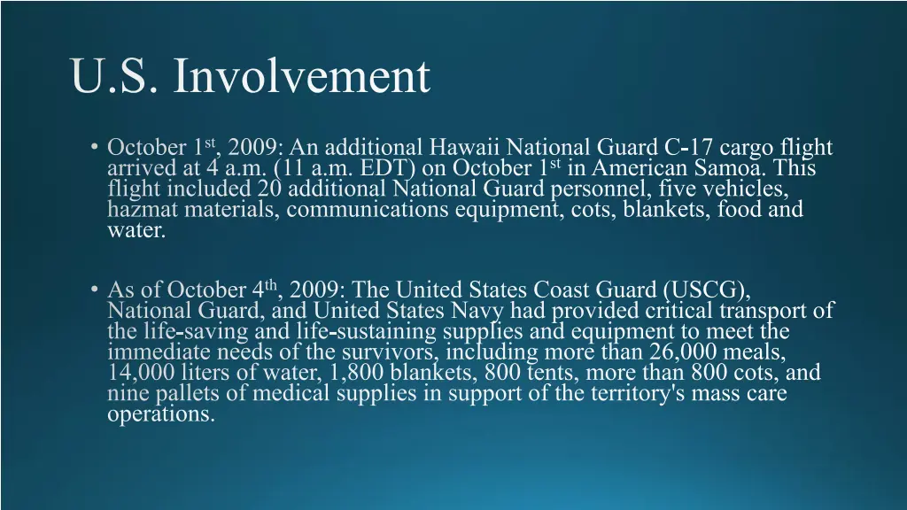 u s involvement 9