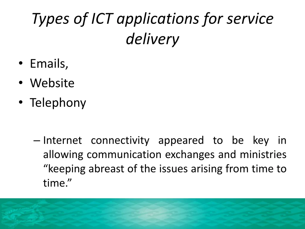 types of ict applications for service delivery 2